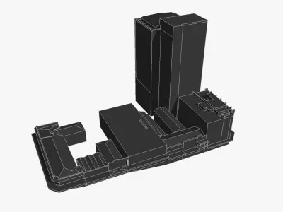 Brisbane Ibis Hotel Low-poly 3D model