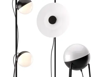 Half and Halos Floor Lamp by Milan Iluminacion 3D model