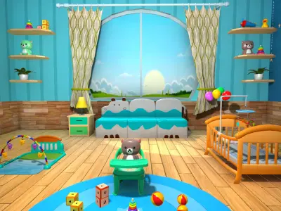 Baby Room Lowpoly Low-poly 3D model