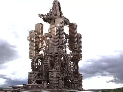 Sci Fi Elite Clockwork tower 2  3D model