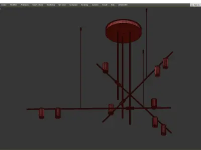 CASA chandelier Low-poly 3D model