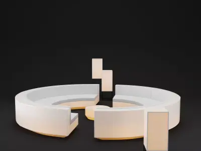 Vela sofa set 3D model