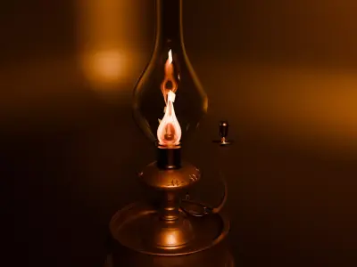 Antique-Style Vintage Lamp 3D model