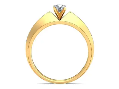 Majesty Solitaire Diamond Ring 3D print model