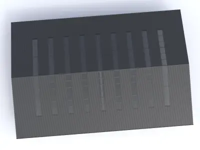 Large Open Metal Shed 3D model