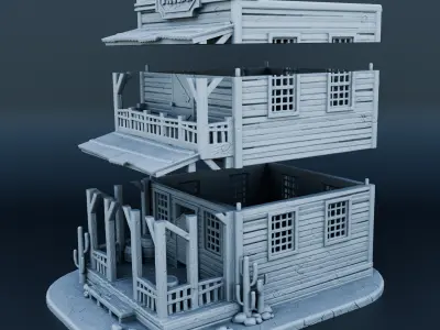 Wild west house 3D print model