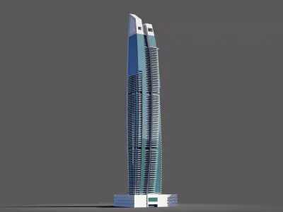 DAMAC Heights - Dubai marina 3D model