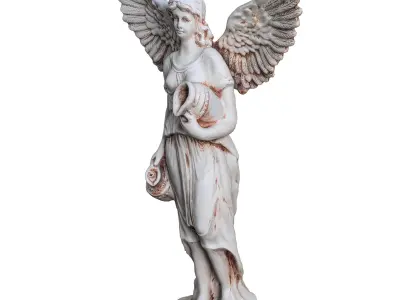 angel sculpt polygon Low-poly 3D model