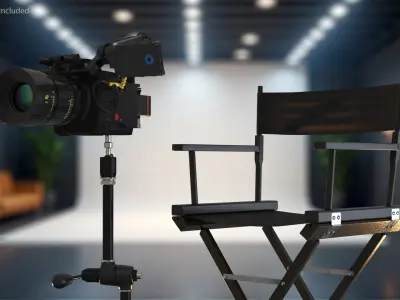  Rail Camera Dolly with Seat and Camcorder 