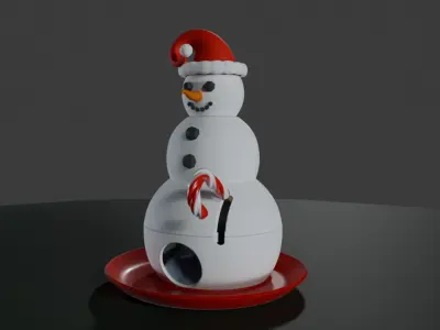 Snowman Candy Dispenser 3D print model
