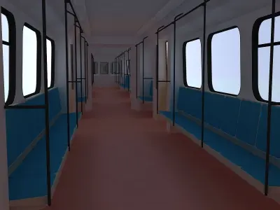 SUBURBAN TRAIN 3D model