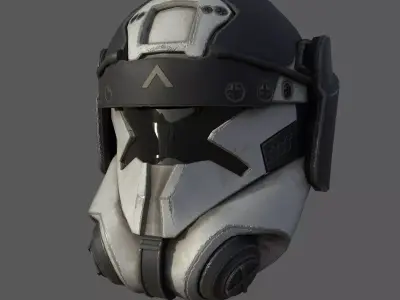 Scifi helmet ver 16 Low-poly 3D model