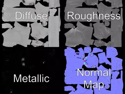 Futuristic Alien Creature model pack Low-poly 3D model