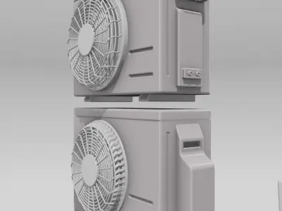 Diorama Air Conditioner Units AC sets 3D print model