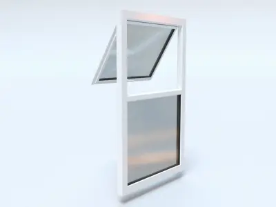 uPVC Opening Window Low-poly 3D model