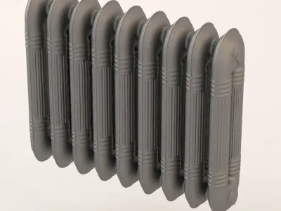 Classic cast iron radiator 3D model