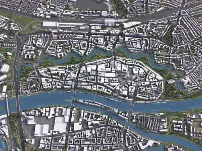 Bremen - City 3D Model Low-poly 3D model