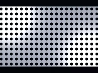 Perforated panel with 28 percent opening 25O68 3D model