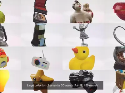 Large collection of essential 3D assets  Part II 3D Model Pack