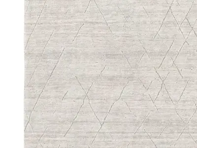 SADAL HAND-KNOTTED WOOL and SILK RUG 3D model