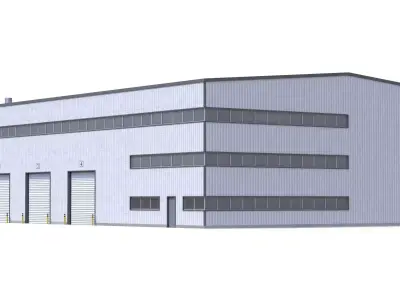 Industrial Building 42 PBR Low-poly 3D model