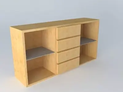 Chest of Drawers Shelf Cabinet DOORS HKOM4SFS 9 17 BRW MilanoOak 3D model