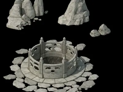 Stone - Tang Dynasty - Ishii 01 3D model