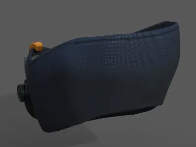 Gas mask respirator scifi futuristic 3d  Low-poly 3D model