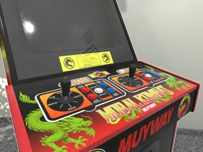 90s 2 Player Arcade Machine Low-poly 3D model