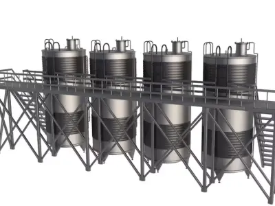 Steel Wine Tanks 3D model