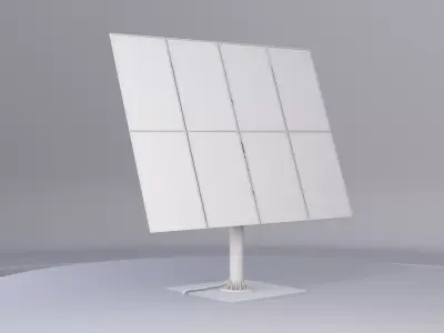 Solar Tracking System Pannel UT Low-poly 3D model