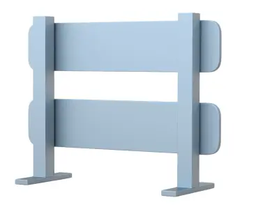 Road  Steel Barricade 3D model