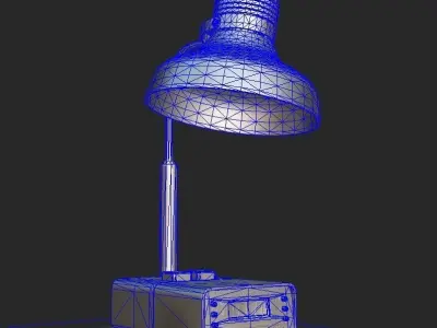 Old Soviet Desk Lamp Low-poly 3D model