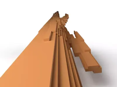 HippoII Minecraft Voxel Low-poly 3D model