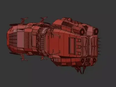 spacecraft Low-poly 3D model buy