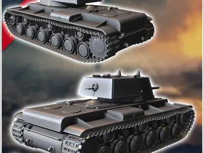 KV-1 M1939 - Soviet army WW2 Second World East front Ostfront RP 3D print model