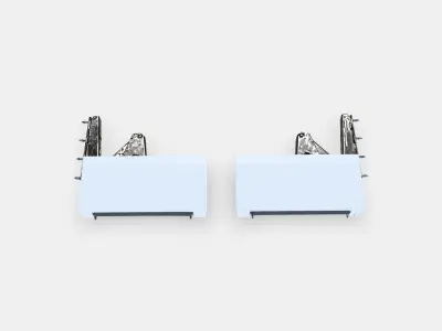 UTRUSTA Hinge w damper for horizontal door Low-poly 3D model