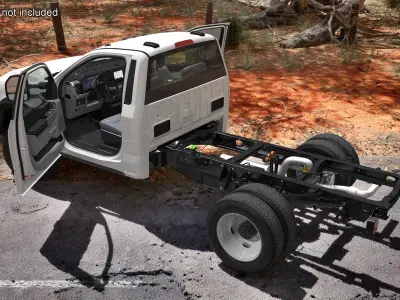  Ford Super Duty F-550 XL 2023 Bare Chassis White Rigged 