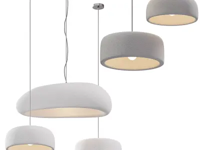 Potcover Clouds Pendant Light 3D model