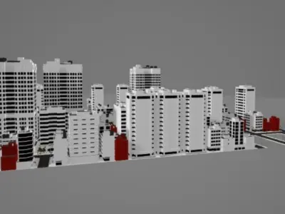 DreamCity blender dream city Low-poly 3D model