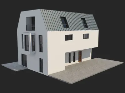 Modern House 13 3D model purchase
