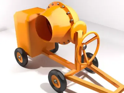 Concrete Mixer Machine - Type 1 3D model