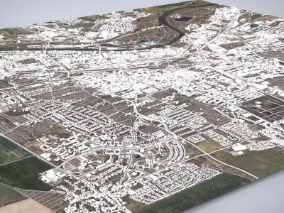 Cityscape Magdeburg Germany 3D model