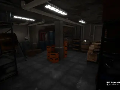 Triplex House Villa - Unreal Engine Project Low-poly 3D model