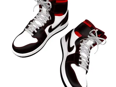Air Jordan 1 High Sneakers Classic Shoes 3D model