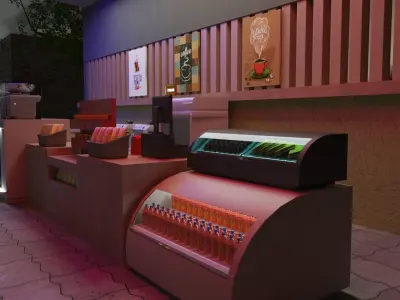 Coffee stall 3D model