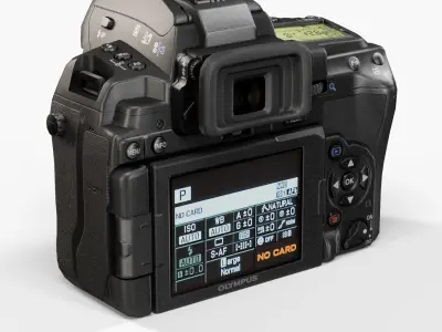 Olympus E-5 body DSLR camera Low-poly 3D model