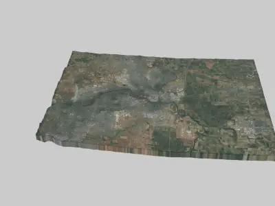 Sacramento City Low-poly 3D model