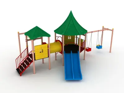 Hexagon Metal Playground 060 3D model