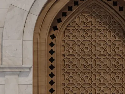 Arabic turkish islamic architectural element set 505 3D model